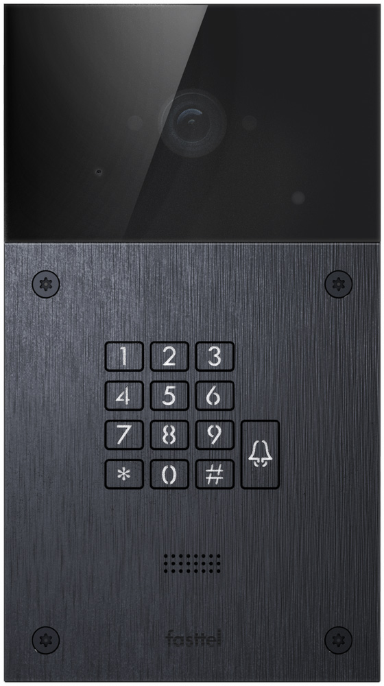Fasttel FT600 Doorphone Entry black design intercom with camera and keypad