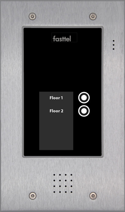 Fasttel Elite IP: de meest luxueuze deurbel met camera van Fasttel, grijs met 2 knoppen