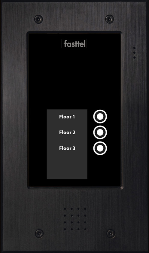 Fasttel Elite IP: de meest luxueuze deurbel met camera van Fasttel, zwart met 3 knoppen 