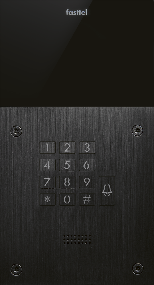 Fasttel Doorphone Entry zwarte design parlofoon, met klavier