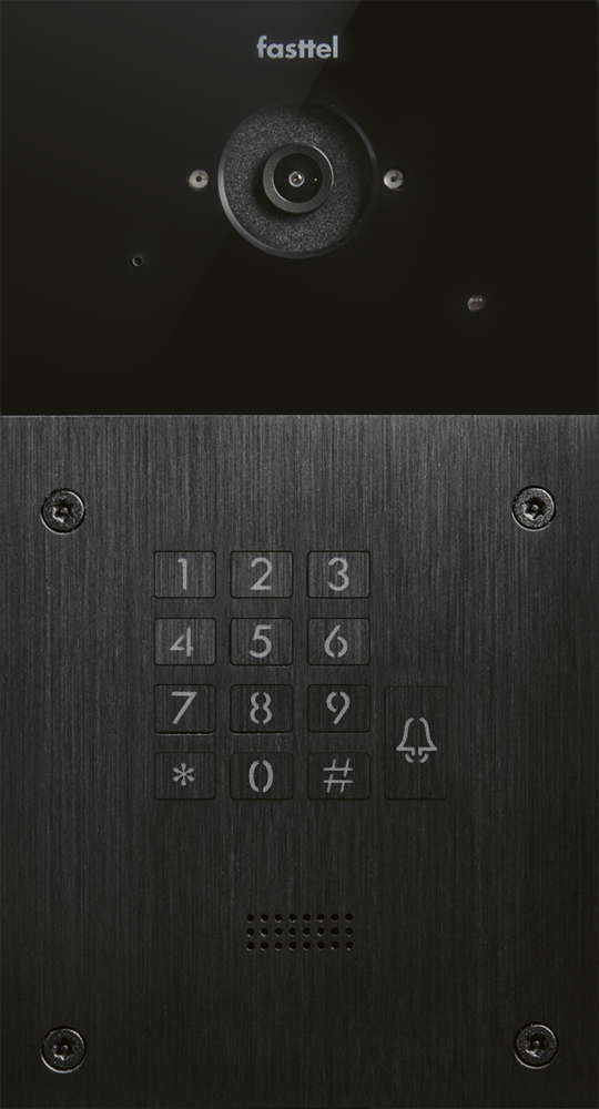 Doorphone Entry: de zwarte design intercom voor iedereen - met camera en keypad