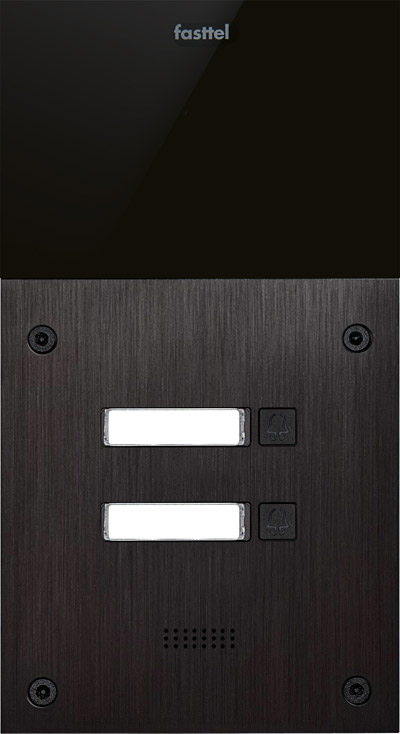 Fasttel Doorphone Entry zwarte design parlofoon, met camera en klavier