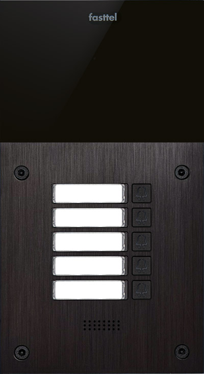 Fasttel Doorphone Entry zwarte design parlofoon, met camera en klavier
